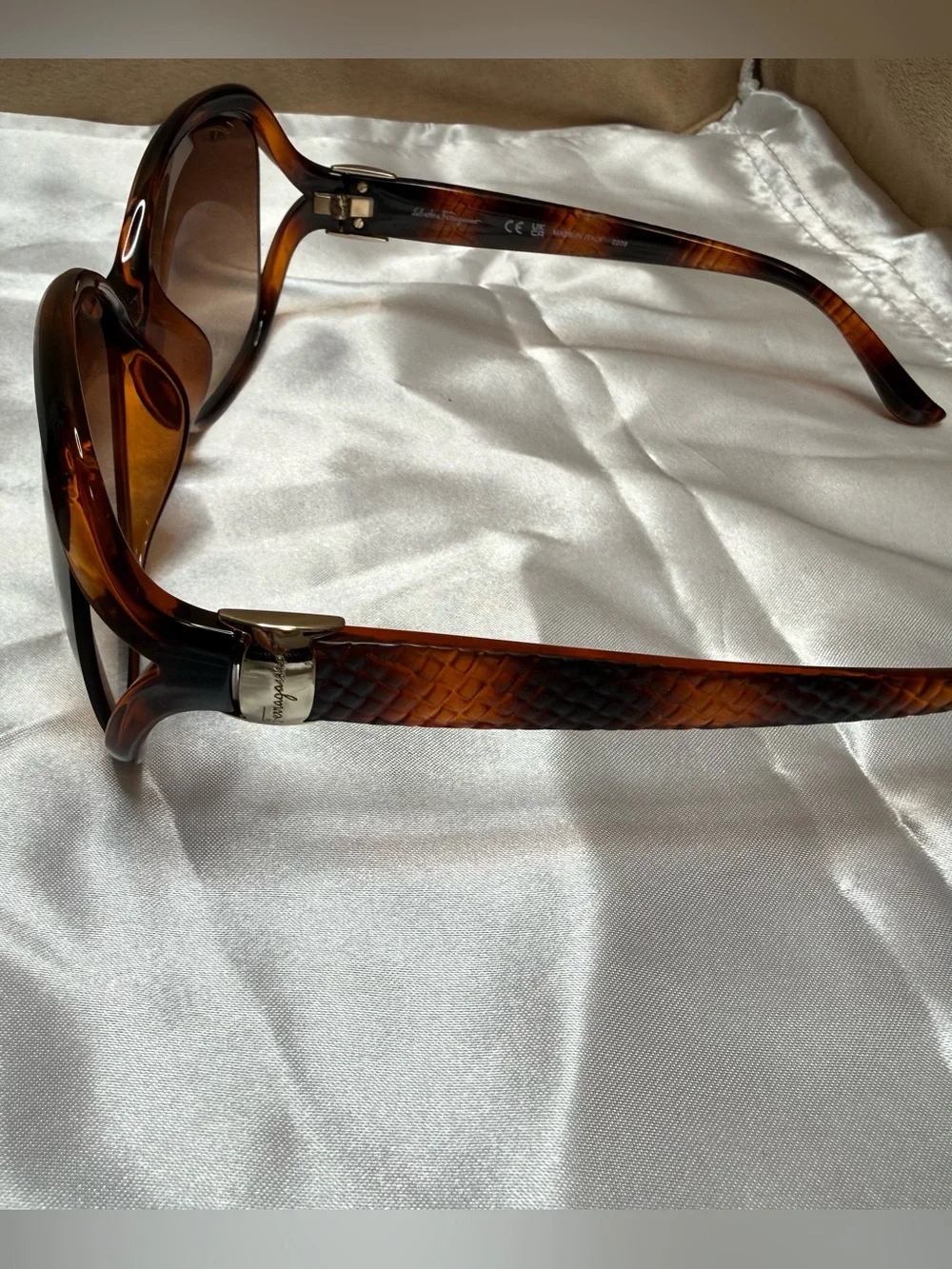 Salvatore Ferragamo Tortoise Gradient Oversized Sunglasses Italy